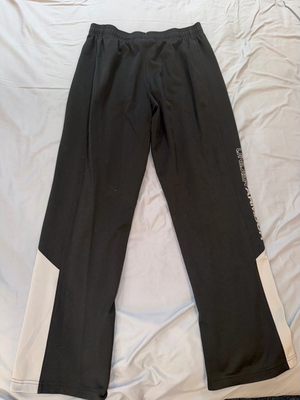 Under Armour Black Jogger Pants with White Side Panels